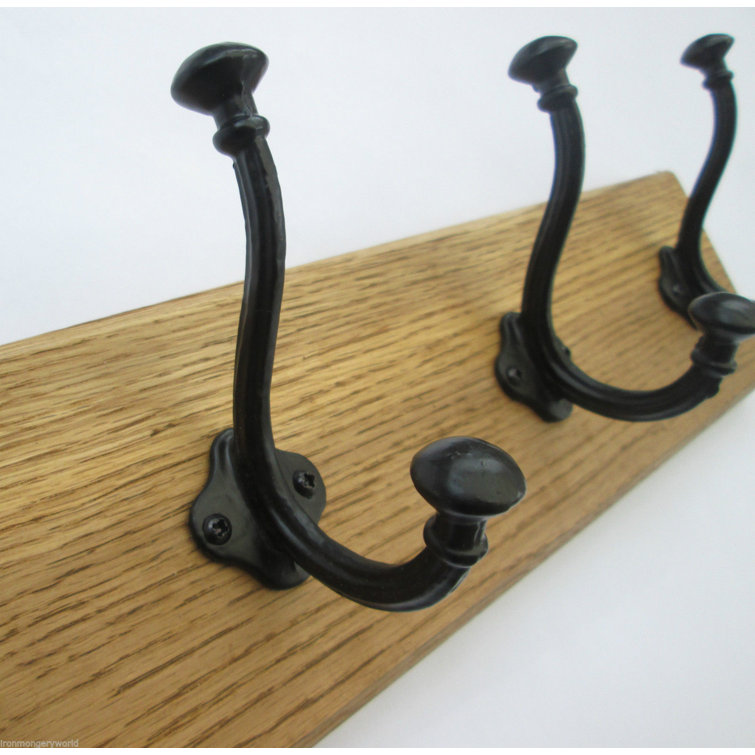 Rosalind Wheeler Parkstone Solid Wood 8 Hook Wall Mounted Coat Rack